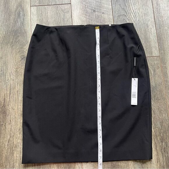 NWT Elie Tahari Bennet Pencil Skirt Black Wool Classic Professional Size 12 - Picture 7 of 12